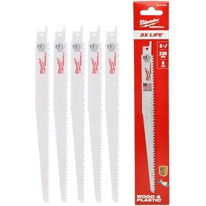 MILWAUKEE Πριονόλαμα S BIMETAL 230mm/6T /5τμχ.
