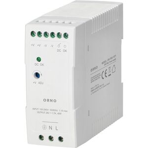 Zasilacz przemysłowy, na szynę DIN, 24VDC, 2,5A, 60W, w plastikowej obudowie