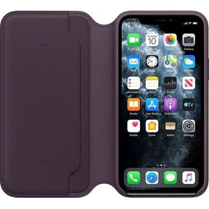Apple Skórzane etui folio do iPhone 11 Pro - śliwkowe-MX072ZM/A