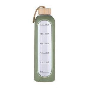 Butelka szklana KiCA Hydro Glass 1000 ml - oliwkowa