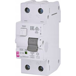Διακόπτης διαφορικού ρεύματος ETI Polam KZS-2M 002173322 1P+N 10A C 0,3mA 10kA