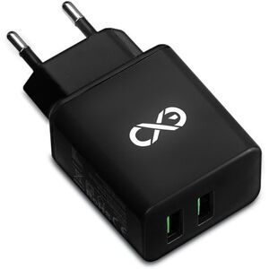 Ładowarka sieciowa eXc Basic 2 x USB-A 18W czarna - Gwarancja bezpieczeństwa. Proste raty. Bezpłatna wysyłka od 170 zł.