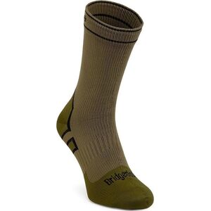 Bridgedale Skarpety wodoodporne Bridgedale StormSock Mid Boot - khaki/olive 44 - 47