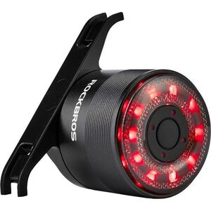 Lampka rowerowa tylna Q1 7 kolorów LED Strobe + kabel USB-C - USB-A - czarna Lampka rowerowa tylna Q1 7 kolorów LED Strobe + kabel USB-C - USB-A - czarna