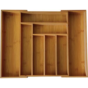 BERRETTI Wkład do szuflady organizer na sztućce bambus regulowany 31-52cm