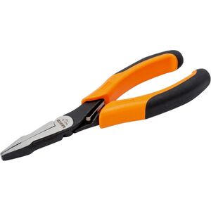 Bahco Μυτοτσίμπιδο με επίπεδη μύτη, 1.62 cm, 4.9 cm, 8.7 mm, Ατσάλι, Πολυπροπυλένιο (PP), Μαύρο, Πορτοκαλί