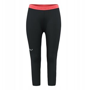 Legginsy termoaktywne damskie Salewa Cristallo Warm Amr 3/4 Tight - black out rozmiar: s