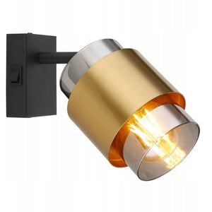 Spotlight GLOBO MILLEY, 1xE27 max 1x40W, smoke glass 10x14.5x17cm