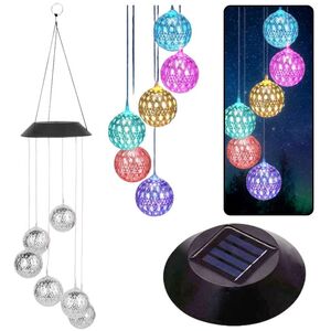 Lampki Solarne Ogrodowe LED Dzwonki Kule Marokańskie 70cm