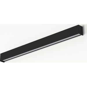 Kinkiet Nowodvorski Metalowa listwa ścienna Straight Wall 7594 minimalistyczna czarna