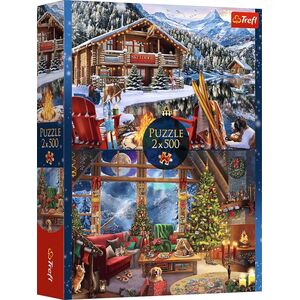 Trefl Puzzle Święta w górach 2x500 elementów (37540)