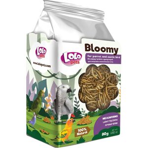 Bloomy Προνύμφες αλευροσκούληκων για παπαγάλους και εξωτικά πουλιά 80g