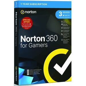 NORTON 360 FOR GAMERS 50GB PL 1U 3D 12MO RET-ALL SP ZOO BUNDLE ENR M6S