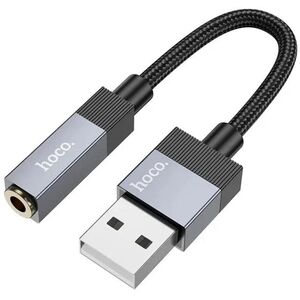 Adapter AUX USB A (męski) do Jack 3,5 mm (żeński) Hoco UPA32D czarny