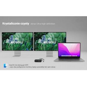 Stacja dokujšca USB-C Dual HDMI Power Delivery 100W