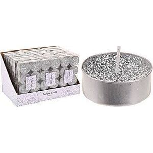 Dekoracja świąteczna Affek Design KPL.8 ŚWIEC TEALIGHT SREBRNE 3,5cm