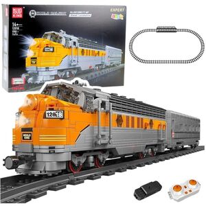 Klocki Konstrukcyjne Pociąg Szaro-Żółty Zdalnie Sterowany RC 1751 el. LEAN Toys