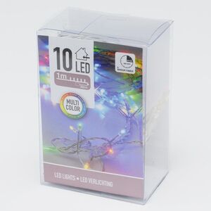 ŁAŃCUCH LED 10L MULTI 1M WEWNĘTRZNE TIMER NA BATERIE