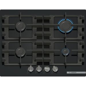 Bosch Serie 4 PNP6B6K40 płyta kuchenna Czarny Wbudowany 59 cm Gaz 4 stref(y)