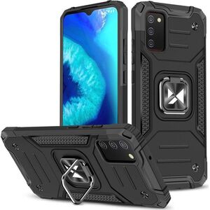 Wozinsky Wozinsky Ring Armor pancerne hybrydowe etui pokrowiec + magnetyczny uchwyt Samsung Galaxy A03s czarny