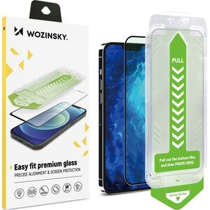 Wozinsky Szkło hartowane 9H z ramką montażową do iPhone 13 Wozinsky Premium Glass - czarne