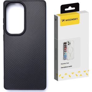 Etui Wozinsky Carbon Fibre Case z MagSafe na Samsung Galaxy S25+ - czarne