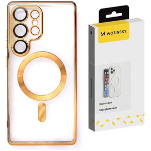 Etui Wozinsky Electroplated Case z Magsafe na Samsung Galaxy S25 Ultra - złote