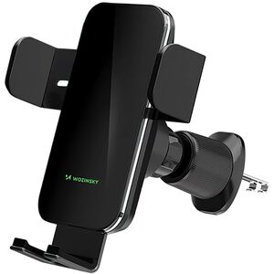 Uchwyt samochodowy Wozinsky WEDZ-3Y8S zaciskowy z ładowarką indukcyjną 15W do telefonu na kratkę nawiewu - czarny