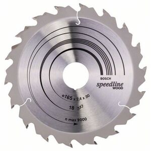 Bosch Tarcza pilarska Speedline Wood 165 x 30mm 18z (2608640789)