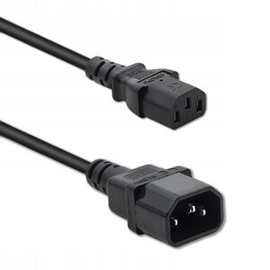 QOLTEC 50457 Kabel zasilający do UPS IEC C13/C14 3x0.75mm 1m