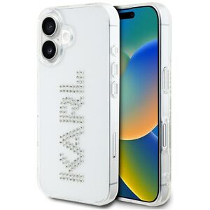 ETUI KARL LAGERFELD IML RHINESTONES LOGO DO IPHONE 16 PRZEZROCZYSTY