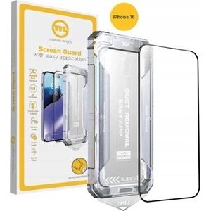 Mobile Origin Κίτρινη Προστασία Οθόνης iPhone 16 με εύχρηστο εφαρμογέα