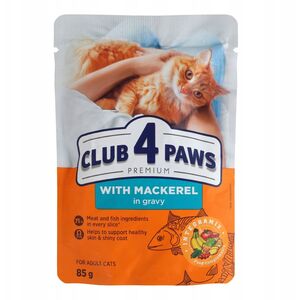 CLUB4Ł KOT sasz.85g  MAKRELA w sosie       /24