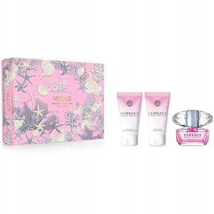 Rinkinys Versace Bright Crystal moterims: tualetinis vanduo EDT, 50 ml + kūno losjonas, 50 ml + dušo želė, 50 ml
