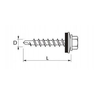 Savisriegiai GUNNEBO, 4,8 x 70 mm, 100 vnt., ZN Cinkuoti, su tarpine, raudonos spalvos RAL3009 (RR29