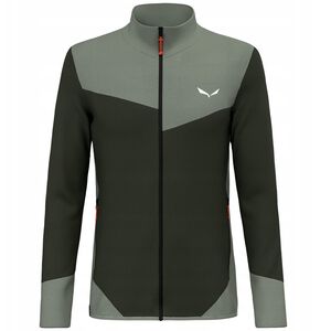 Bluza polarowa Salewa Puez Waffle Hyb PL Jacket - olive/shadow
