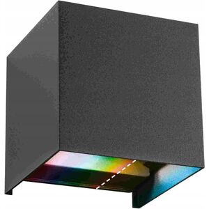Kinkiet Paulmann Oprawa elewacyjna CYBO LED SH Zigbee RGBW+ 2x2.5W 2000K-6500K 2x150lm IP44 100x100mm 230V antracyt / aluminium