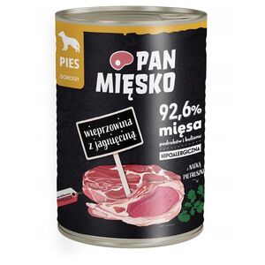 Karma mokra dla psa Wieprzowina z jagnięciną (dorosły) 400g