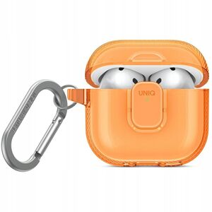 Etui UNIQ Glase Pro do Apple AirPods 4 Lock Case pomarańczowy