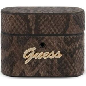 Guess Etui ochronne GUACAPPUSNSMLBR Python Collection do AirPods Pro brązowe