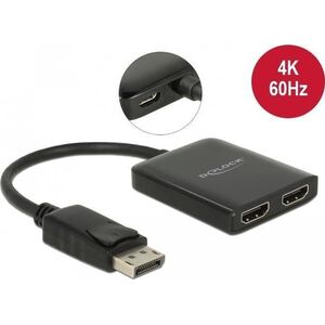 Delock DeLOCK DisplayPort 1.4> 2x HDMI MST splitters, splitters & switches