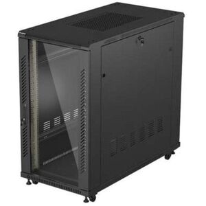 SZAFA INSTALACYJNA RACK STOJĄCA 19" 22U 600X1200 CZARNA DRZWI PRZESZKLONE LANBERG (FLAT PACK)