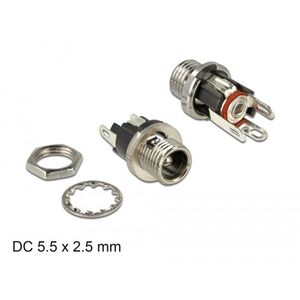 DELOCK Steckverbinder DC 5.5x2.5x9.5mm Bu zum Einbau