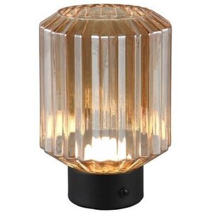 Table LED lamp REALITY LORD 1.5W 3000K 100lm rechargeable black/gold O13x19cm