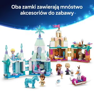LEGO Disney 43278 Miniaturowy zamek w Arendelle i lodowy pałac Elzy