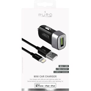 Ładowarka Puro Mini 1x USB-A 2.4 A  (FCMCHUSBAPLT24CBLK)