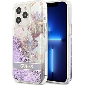 Guess Guess GUHCP13XLFLSU iPhone 13 Pro Max 6,7" fioletowy/purple hardcase Flower Liquid Glitter