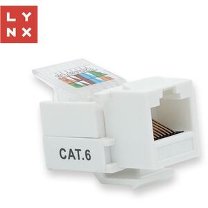 LYNX keystone UTP Cat6, samozařezávací, 90stp., bílý