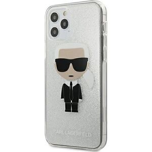 Karl Lagerfeld Karl Lagerfeld KLHCP12MPCUTRIKSL iPhone 12/12 Pro 6,1" srebrny/silver hardcase Glitter Ikonik Karl