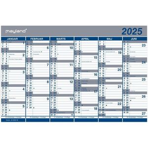 Ημερολόγιο από χαρτόνι Mayland-Burde εξάμηνο 2023 44x29cm 2024 0630 00
